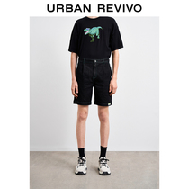 UR2021 Spring Summer New Pint Mens Fashion Fashion Octopus Pocket Wash Water Denim Shorts MV20RBQN2001
