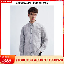 UR2022 Summer New Men's Fashion Trend Texture Loose Cardigan Shirt MF04S2BN2011