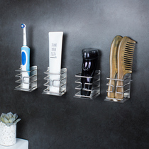 Comb containing drum wall-mounted bathroom comb frame electric shave shelf free of punch containing frame to put comb