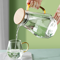 Cold kettle glass high temperature resistant cold water cup large capacity summer home living room cool white water bottle set bubble teapot