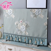 Wen love TV dust cover cover cloth European style modern simple 55 inch 65 inch hanging LCD TV cover cover towel