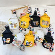 Fashion kindergarten canvas bag children chest Bag Boy bag girl cartoon shoulder bag handsome baby tide bag
