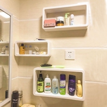 Toilet rack-free toilet washroom wash table wall-mounted cosmetics storage rack Wall toilet bathroom cabinet