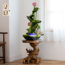 New Chinese style fortune flowing water large floor ornaments living room light luxury office flowing water fountain opening housewarming gift