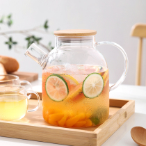 Japanese glass cold water pot Household cold water cup set High temperature resistant ice water tea pot Summer cold plain water pot