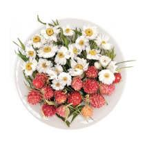 Selected edible small daisy red thousand day red carnation mixed with dried flowers baked decorative scented tea blending with Mars special drink