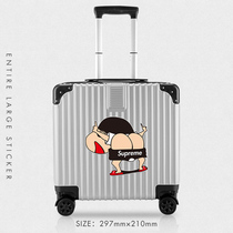 Spoof Crayon Shinchan cartoon cartoon trolley box password box sticker suitcase suitcase sticker large whole sheet