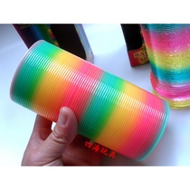 Nostalgic childhood toys gifts sports magic rainbow circle children adult large spring ring colorful ring pull ring