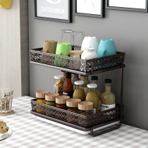 Kitchen dining table rack bar table table table side storage artifact countertop coffee table layered storage rack