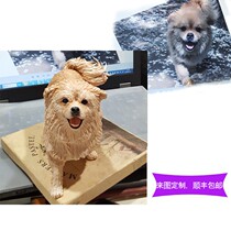 Photo custom creative handmade clay pet dog doll doll model death birthday souvenir ornaments