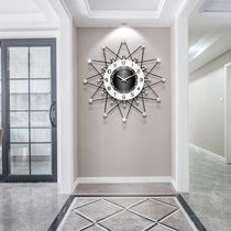 Nordic watch wall clock Living room creative modern simple personality Decorative art clock Atmospheric household mute hanging watch