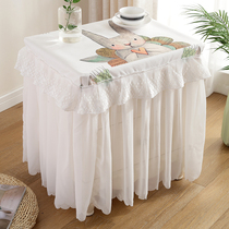Bedside table cloth cloth ins a pair of princess style full cover all inclusive simple modern bedroom European Lace High-Grade 1