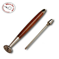 Pipe accessories 8deco concave spoon hollow flower grinding type pipe press Rod band pass needle torpedo series Rosewood