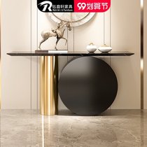 Light luxury porch cabinet modern minimalist designer creative rules against the wall decoration table into the home stop