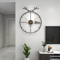 Clock and clock living room 2021 new modern simple light luxury atmosphere home fashion creative decoration clock Wall