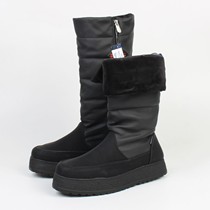 Lose clearance winter outdoor waterproof womens snow boots plus velvet warm middle boots thick bottom side zipper cotton boots