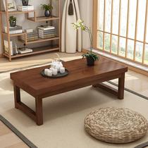 Japanese tea table tatami table low table Zen solid wood Kang window table Kang table kung fu tea table long strip table