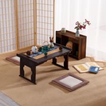 Tatami tea table solid wood household low table tea table small kang table folding window table balcony table small coffee table Japanese style