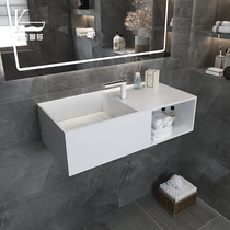 Household toilet sink integrated ultra-narrow artificial stone small apartment mini Wall washbasin custom Basin