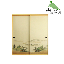 Yamagata home Fusima Gate Cabinet Ukiyo-painted ink pattern Japanese sliding door partition door Fusimab 66-1