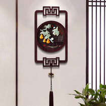New Chinese hanging porch Wall Chinese knot wall decoration living room three-dimensional jade carving TV wall decoration pendant
