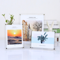 Simple acrylic photo frame crystal table mounted seven-inch A3a4 frame personality creative photo newspaper frame hanging wall