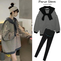 Pregnant womens autumn dress Spring and Autumn New Fashion aged blouse womens skirts pregnant womens autumn sets