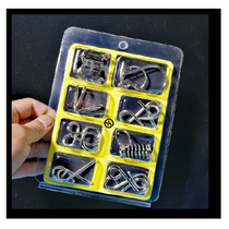 Not special nine-piece serial 8-piece set of unbuttoning and unbuttoning creative gifts childrens math toys Kong Ming unlock lazada