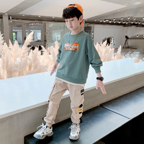 Boys spring clothing suit 2022 new CUHK Tong Yang Gas Sport Childrens Spring and Autumn Boys Fried Street Spring and two sets