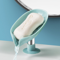 Toilet soap box soap rack no punch suction cup bathroom creative leaf drain rack home simple storage rack