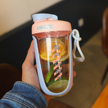 Advanced sense creative shaking Cup portable large capacity hand Cup Korean female student sports fitness water Cup tritan