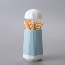 Nordic toothpick box personality creative toothbox household living room press type automatic cotton swab storage box bucket toothpick can