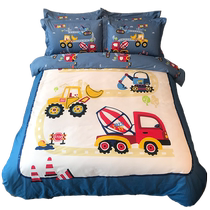 Childrens car cartoon single quilt cover winter boy sheets pillowcase bedding bedding cover cute boy baby huddle