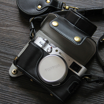 Fuji X100V Camera bag Single shoulder leather case for x100v protective case Leather base X100F retro crossbody