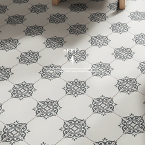 Bohemia vintage flower tile Chinese antique Flower tile tile restaurant kitchen non-slip floor tile balcony floor tile 200