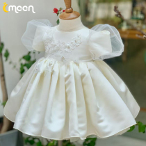 Childrens dress dress spring and autumn high-end cute girl catwalk piano performance Foreign wedding flower girl princess dress
