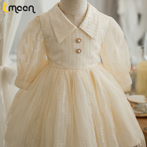 Baby girls year-old banquet dress winter high-end piano performance catwalk childrens host flower girl wedding princess dress