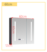 Solid wood paint-free bathroom cabinet Mirror cabinet Wall-mounted smart bathroom mirror cabinet Bathroom storage dressing mirror box