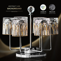 Creative home cup holder put tea cup holder European home storage upside down gold edge water cup rack tray set