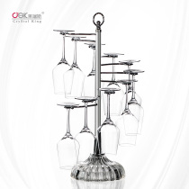Red wine hanging upside down high foot cup holder household light luxury ornaments European creative crystal wine glass shelf