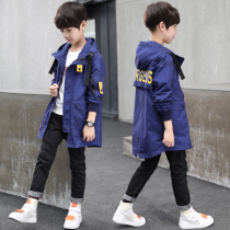 Childrens clothing boys autumn jacket 2021 new middle school children Spring Autumn boy long windbreaker 12-year-old foreign