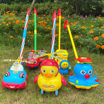 Childrens hand push plane push music Baby Baby Baby student walking stroller walking Boy 1-2 year old toy