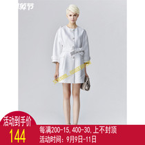 Promotion 15 Autumn Winter ANMANI Enmanlin H3462203 commuter OL coat round neck quarter sleeve windbreaker 2880