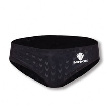 Boys triangle swimming trunks quick-drying shark skin Mens triangle swimming trunks professional competition training pants pure black 5XL