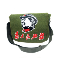 Military accessories props crossbody backpack kettle Eighth Route Army Red Army cap red silk scarf Lei Feng head portrait book bag red scarf