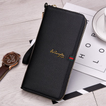 New mens wallet Mens wallet Mens handbag Handbag Personality Casual Youth Zipper Leather Clip Big Capacity Student Soft Leather Bag