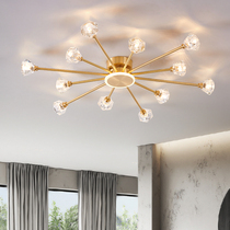 Postmodern new light extravaganza Villa Living Room Full Copper Molecular Chandelier Minimalist Creative Bedroom Ceiling Light Restaurant Bronze Lamp