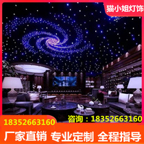 Audio and video room starry sky ceiling Clear bar bar room KTV ceiling starry sky top Bedroom Fiber optic lamp starry sky