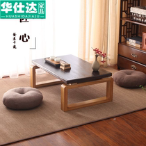 Kang table floating window table tatami tea table Japanese balcony solid wood tatami table floating window table small coffee table low table