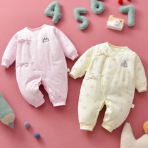 Baby clothes jumpsuit ha clothes newborn baby monk clothing warm cotton cotton autumn and winter suit cotton cotton clothes